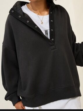Aerie Women's O Snap! (Smoked Gray) Pullover Hoodie Size Medium,NWT